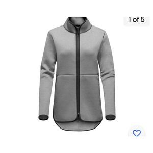 New The North Face Thermal Full Zip Fleece Jacket Long Sleeve Gray Size S NWT